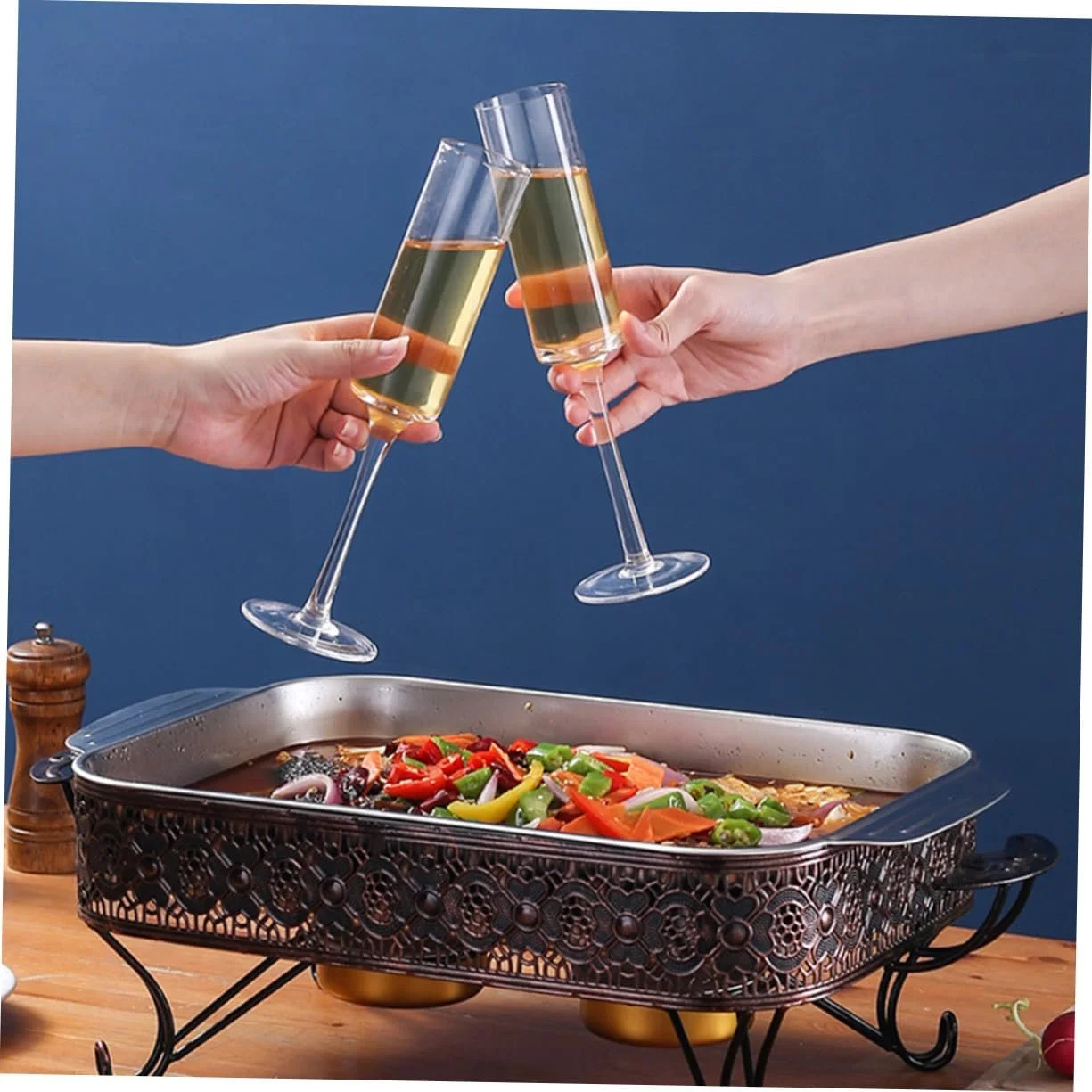 Таця для запікання риби Sosoport з нержавіючої сталі з подвійними ручками 4,1 л універсальна прямокутна, фото №3