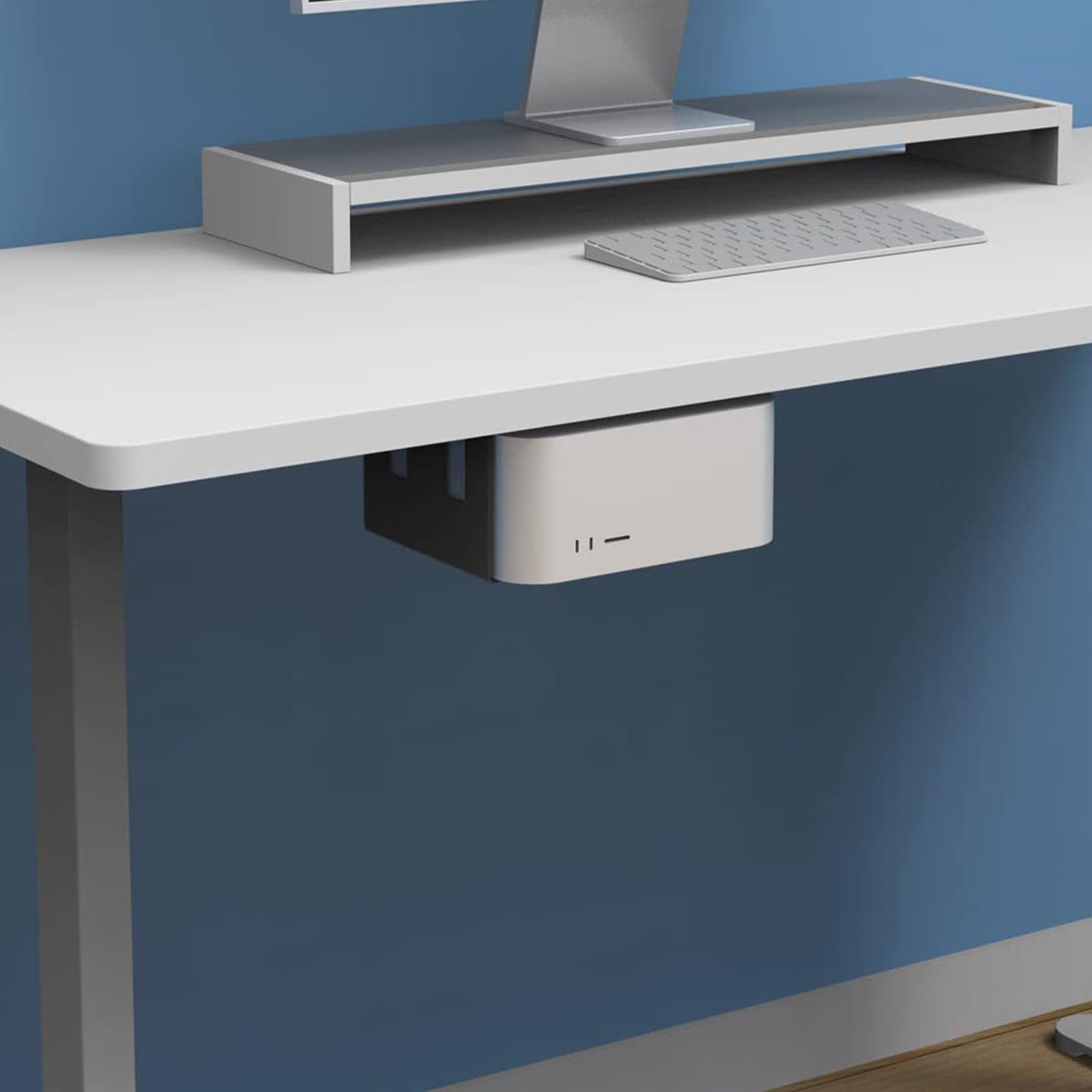 Вертикальный держатель под стол для ноутбука, компактный, расширенная конструкция охлаждения, прочная стальная конструкция, простое крепление под стол, фото №2 Вертикальный держатель под стол для ноутбука, компактный, расширенная конструкция охлаждения, прочная стальная конструкция, простое крепление под стол, фото №2