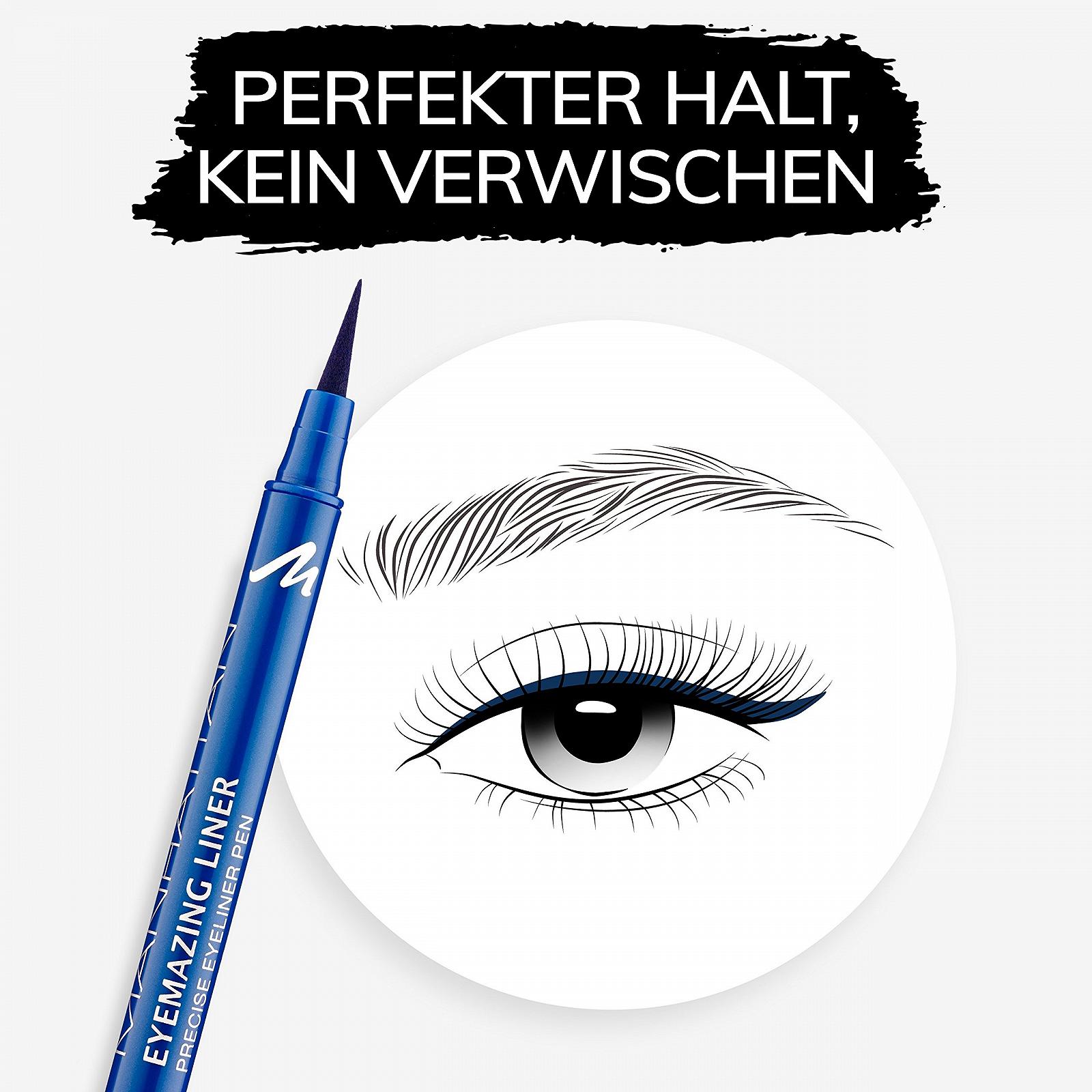 Подводка Manhattan Eyemazing Liner Blueless 77L Синий 1 x 1.2 мл, фото №3 Подводка Manhattan Eyemazing Liner Blueless 77L Синий 1 x 1.2 мл, фото №3