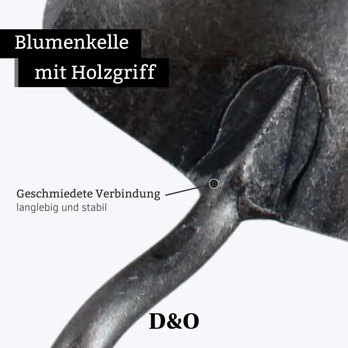 Лопата совковая D&O X-Treme для квітів, кована борна сталь, дерев'яна ручка (ясен), 35 см, фото №6