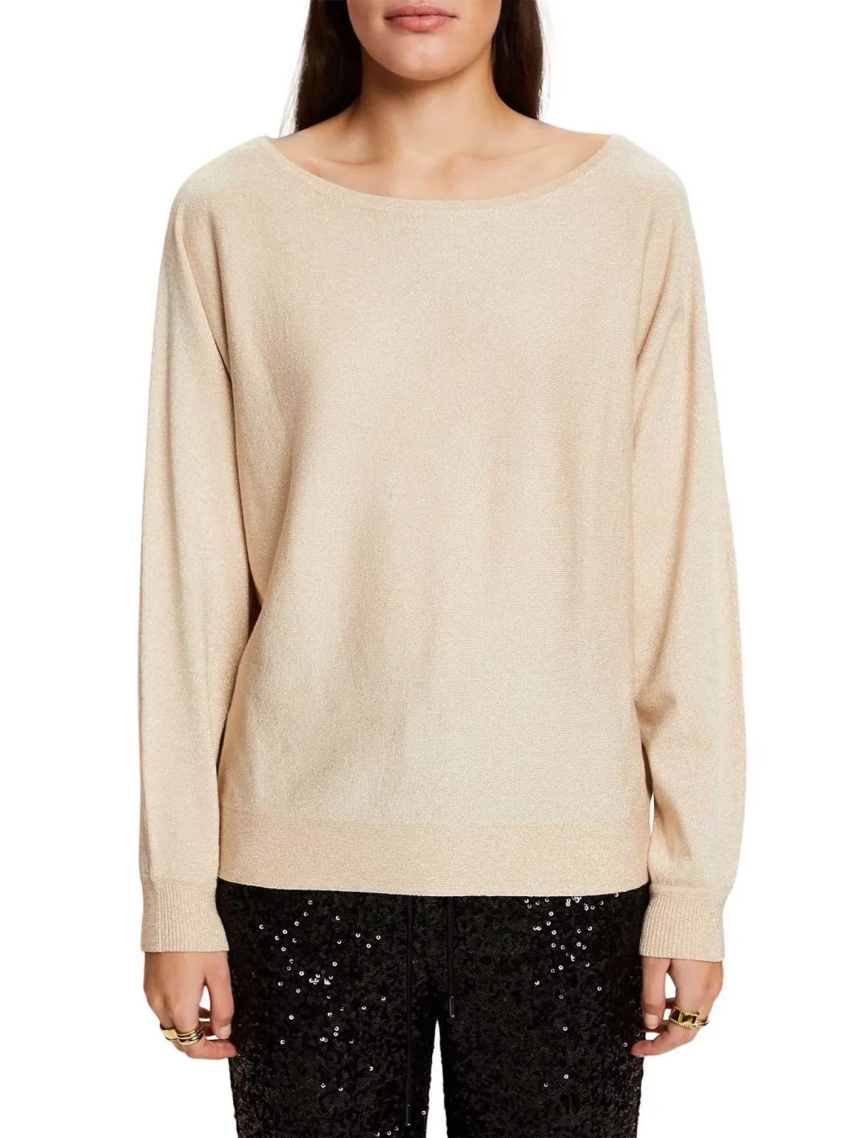 Джемпер ESPRIT LENZING ECOVERO Bat Sleeve Glitter Effect, фото №1 Джемпер ESPRIT LENZING ECOVERO Bat Sleeve Glitter Effect, фото №1