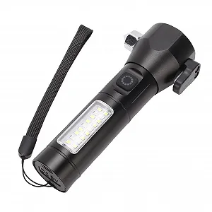 Ліхтар SUNGOOYUE Перезаряджуваний, портативний світлодіодний з алюмінієвого сплаву з COB бічним світлом для внутрішнього та зовнішнього використання, чорний, вбудований акумулятор 2000 мАг - Фото 1