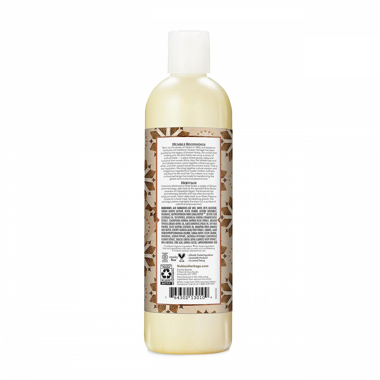 Гель для душу Nubian Heritage Raw Shea and Myrr 13 рідких унцій, фото №2 Гель для душу Nubian Heritage Raw Shea and Myrr 13 рідких унцій, фото №2