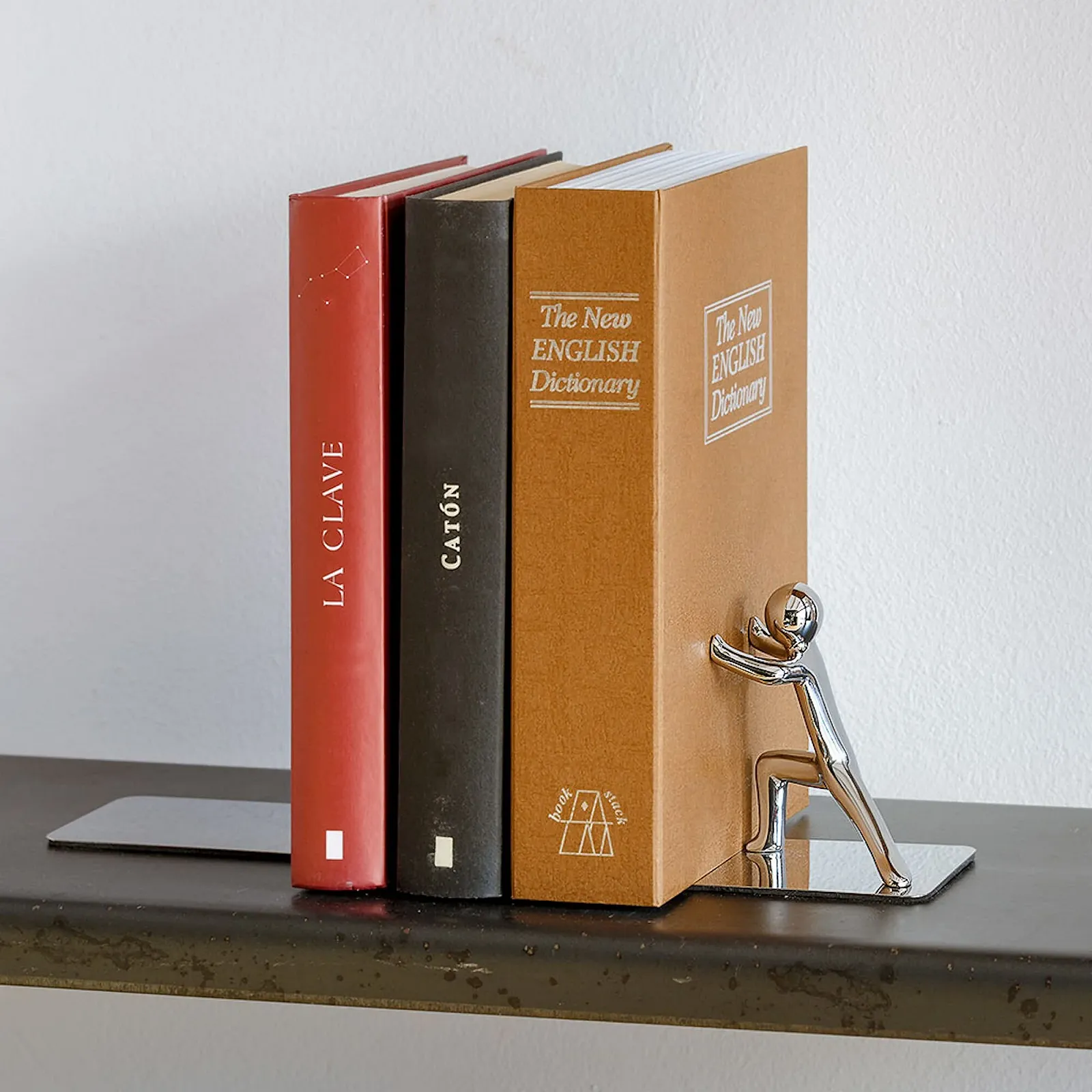 Держатели для книг Balvi Push. Chrome Zinc Серый, фото №3 Держатели для книг Balvi Push. Chrome Zinc Серый, фото №3