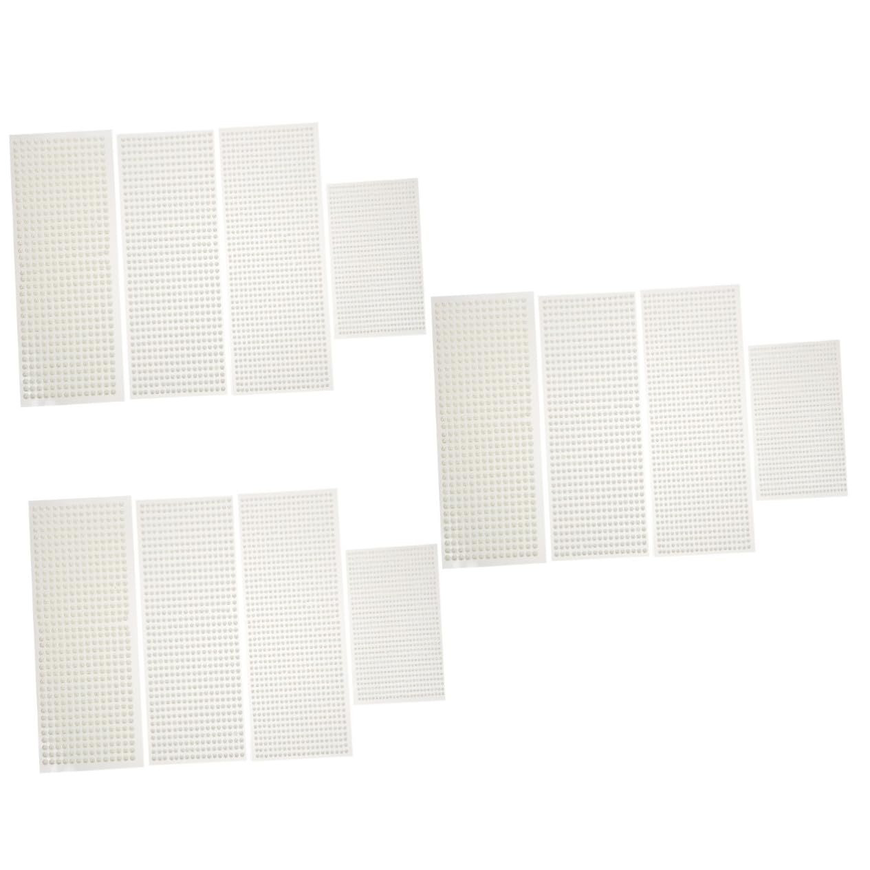 Жемчуг COHEALI Наклейки 12 листов Жемчужные наклейки для макияжа Дизайн ногтей Самоклеящиеся жемчужные символы Пастельные цвета для творческих украшений, фото №1