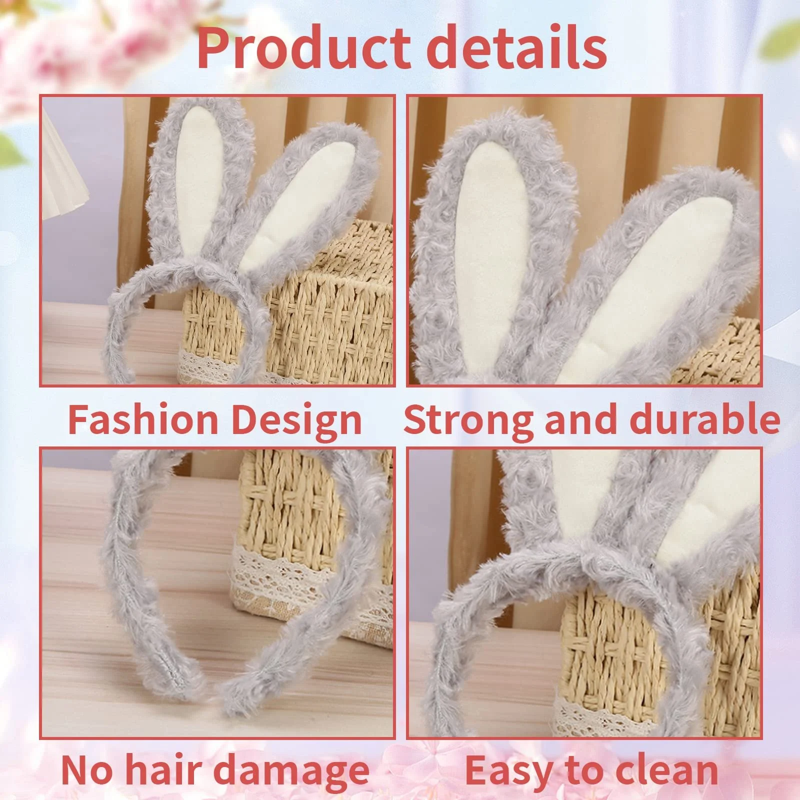 Обруч Ушки Кролика, 1 штука, фото №3