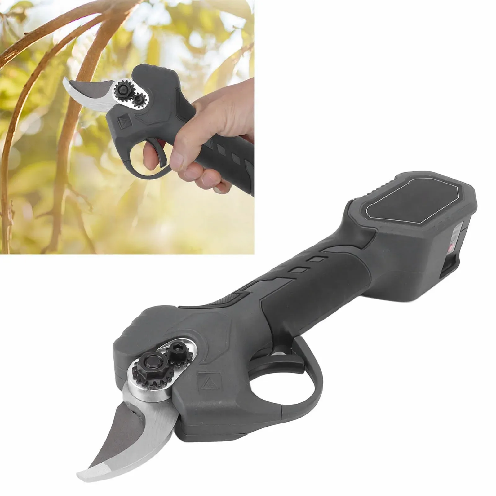 Електричний секатор Qcwwy Акумуляторний 7.2V для квіткових гілок Чорний, фото №2