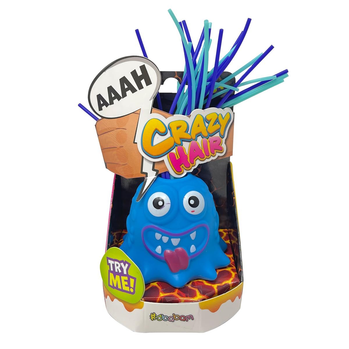 Іграшка-монстр SBABAM Funny Box Crazy Hair, з різнокольоровим волоссям, видає кумедні звуки, в комплекті батарейки, 3 шт., фото №5