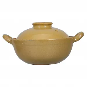 Каструля-жаровня глиняна з подвійними ручками антипригарна для супів та рису - Фото 1