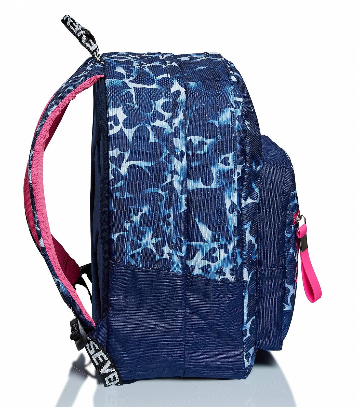 Рюкзак-візок Seven Girls Extra Fit Invicta New Tech 3-в-1 знімний Tartan Blue, синій, фото №2