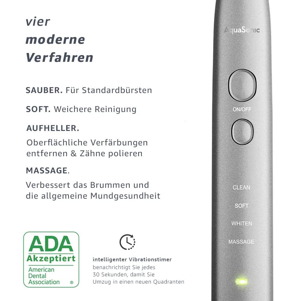 Електрична зубна щітка Aquasonic Vibe Series 4 режими Anthracite Metallic, фото №3