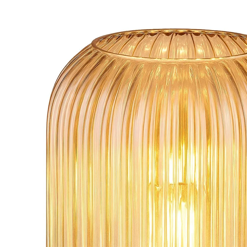 Настольная лампа Retro Glass 24 см Янтарный, фото №7