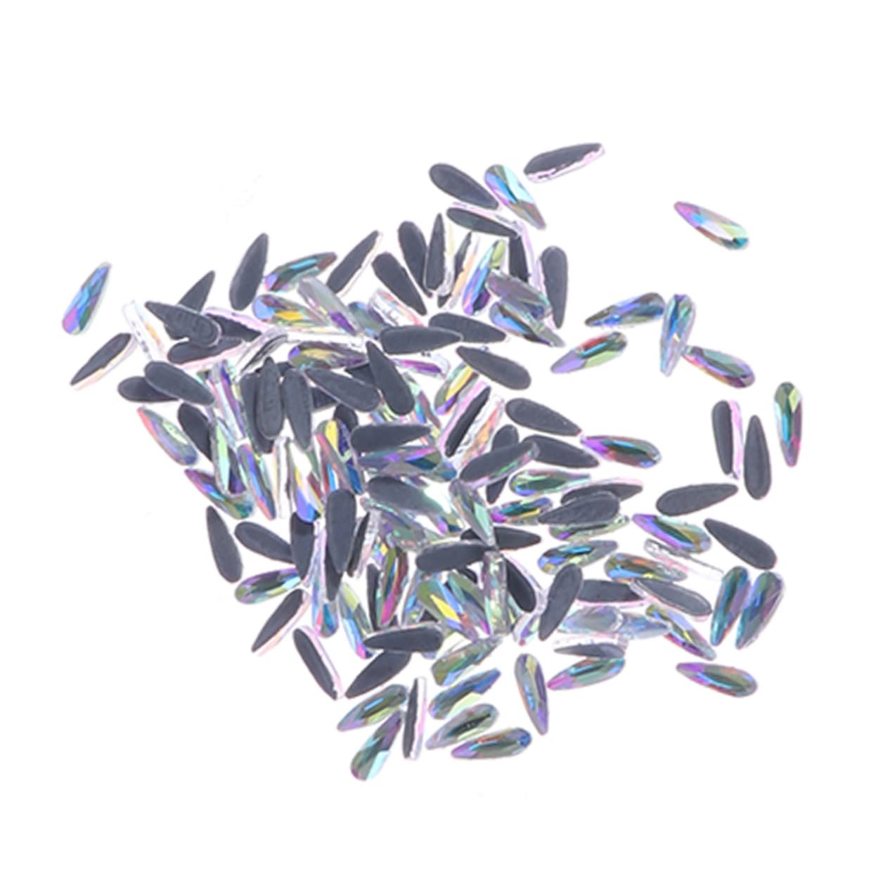 Стразы для ногтей Housoutil Каплевидные Блестящее украшение 144 шт., фото №1