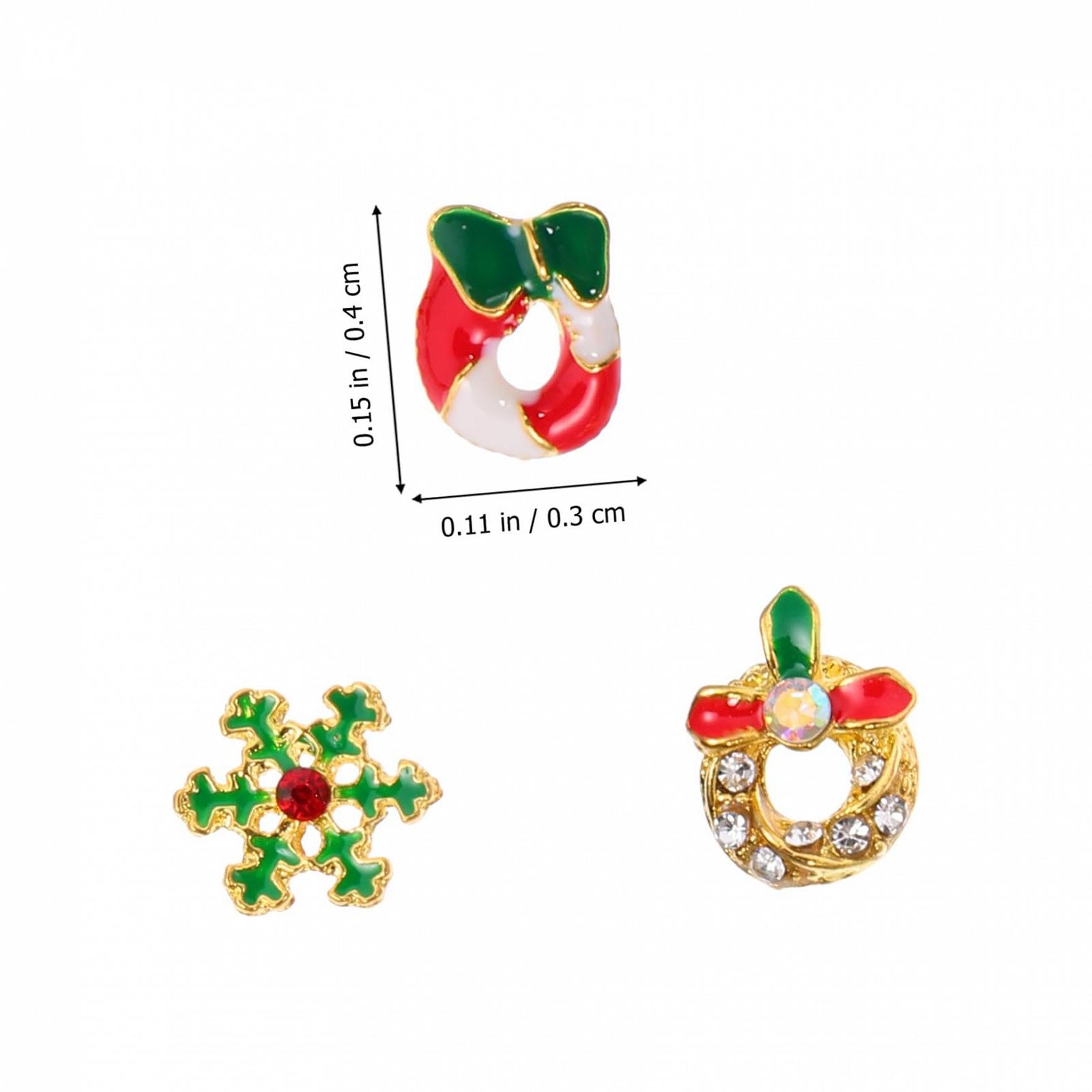 Украшения для ногтей ABOOFAN Набор F1 Рождественский сплав, фото №7