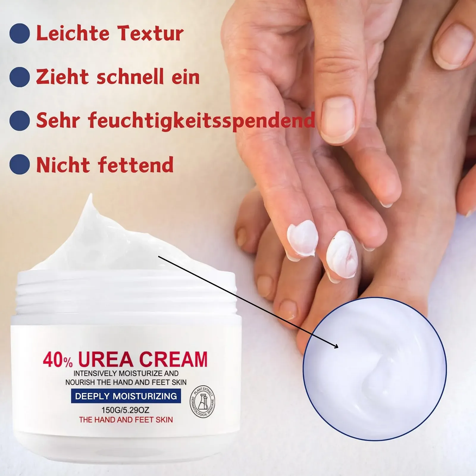 Крем для ног Urea 40% против мозолей и трещин интенсивно увлажняющий 150 г, фото №4