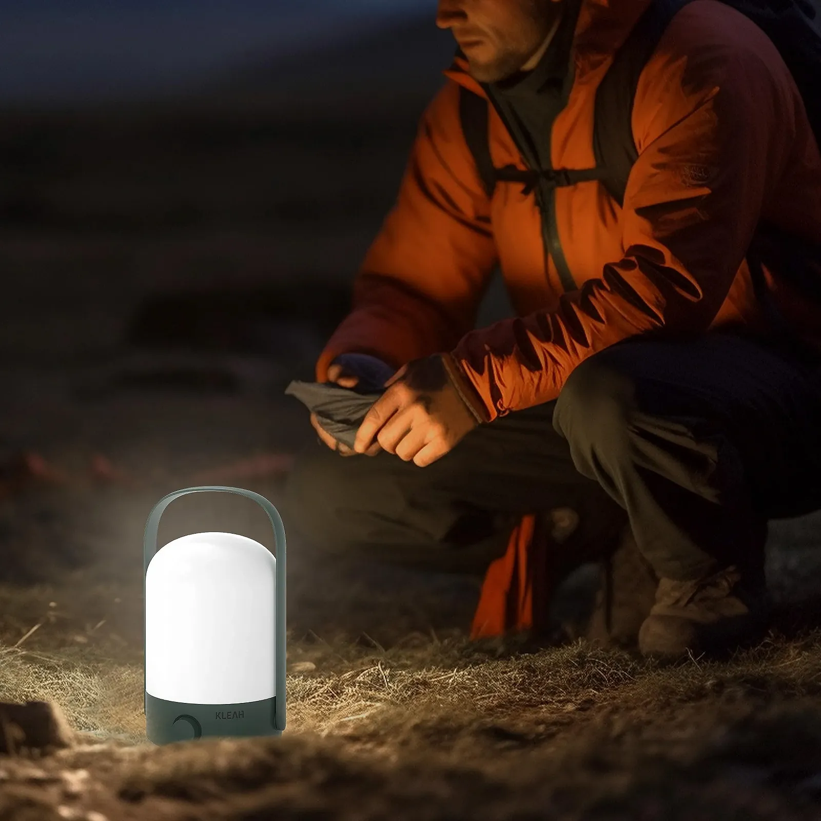 Настільна лампа-ліхтар KLEAH Portable Wireless Lantern Акумуляторна LED Зелена, фото №6