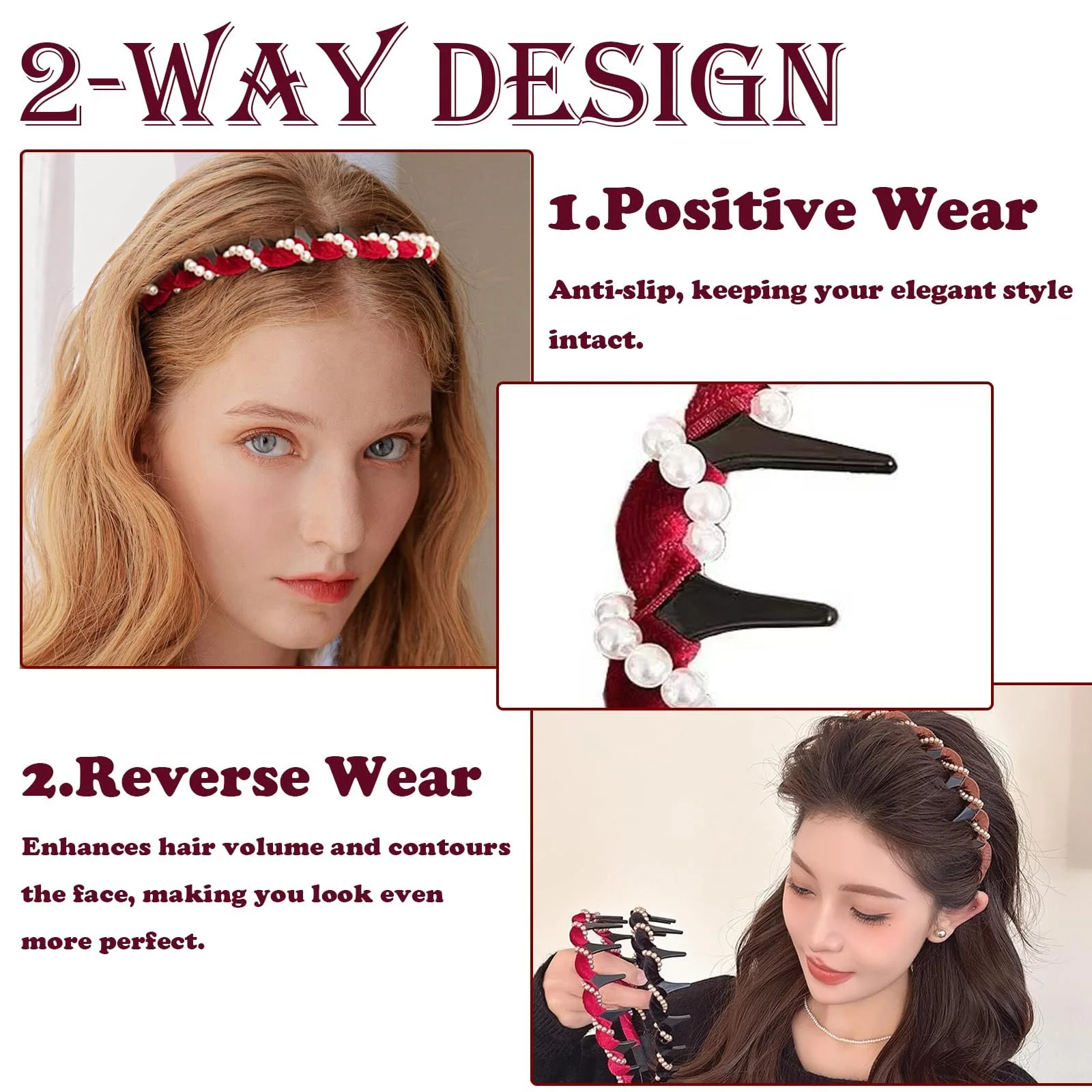 Вінтажний обруч для волосся з штучними перлинами, фото №4 Вінтажний обруч для волосся з штучними перлинами, фото №4