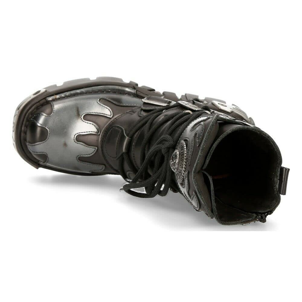 Черевики New Rock 591 Flame Шкіра Metallic Gothic Punk Biker Fashion, фото №9