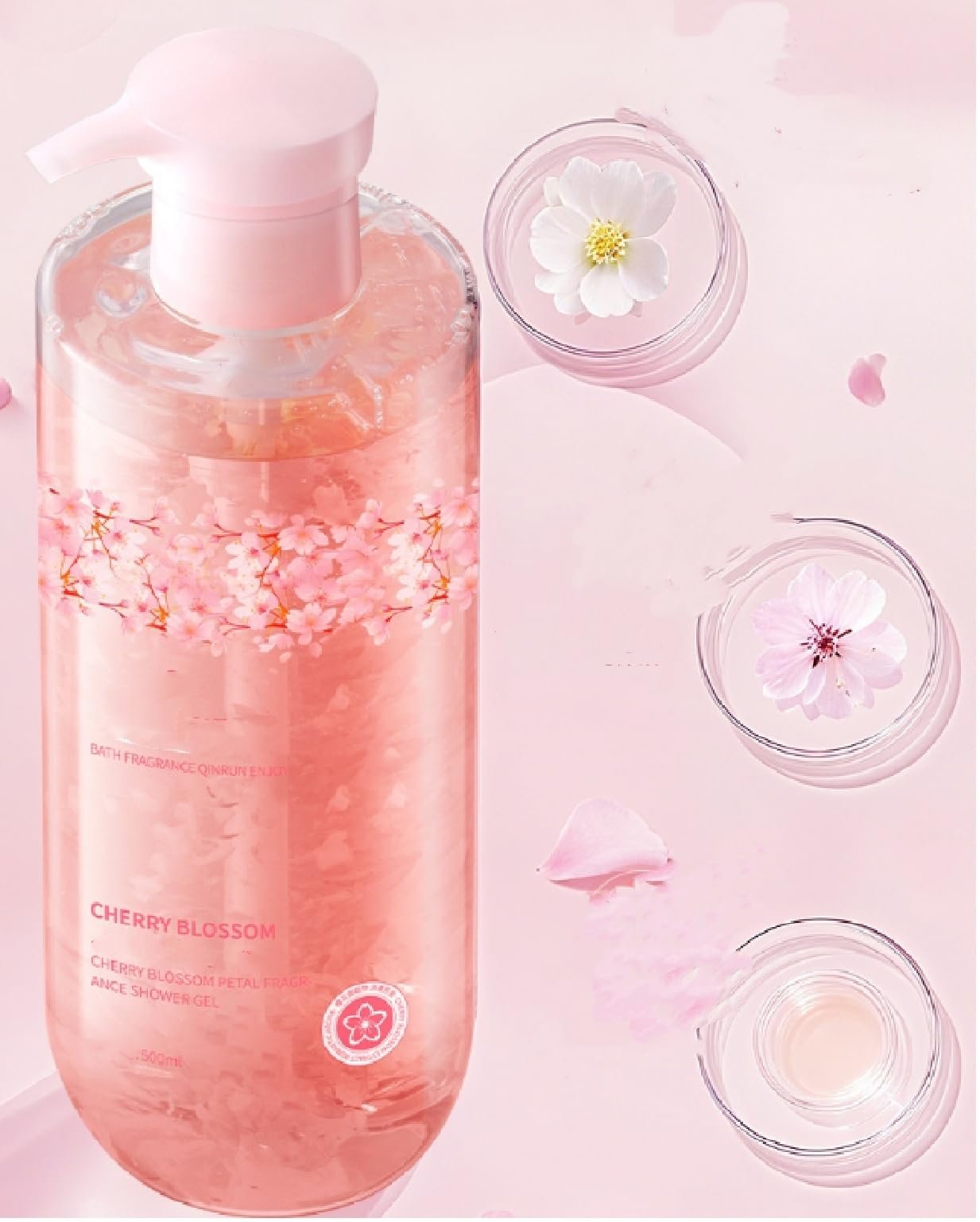 Гель для душу Cherry Blossom Real Petal з пелюстками квітів сакури 24H зволожувальний, фото №2 Гель для душу Cherry Blossom Real Petal з пелюстками квітів сакури 24H зволожувальний, фото №2