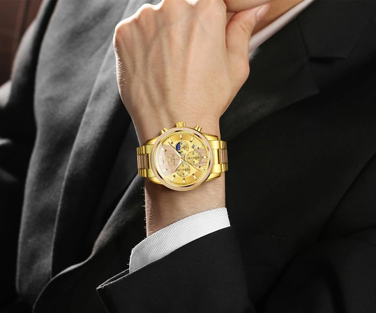 Часы OLEVS Мужской Деревянный Браслет Водонепроницаемые Кварцевые Часы Модные Деловой Повседневный, фото №6 Часы OLEVS Мужской Деревянный Браслет Водонепроницаемые Кварцевые Часы Модные Деловой Повседневный, фото №6