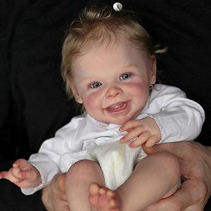 Кукла Zero pam Reborn Baby Doll 20 дюймов 50 см Реалистичная кукла новорожденной девочки с улыбкой - Фото 1