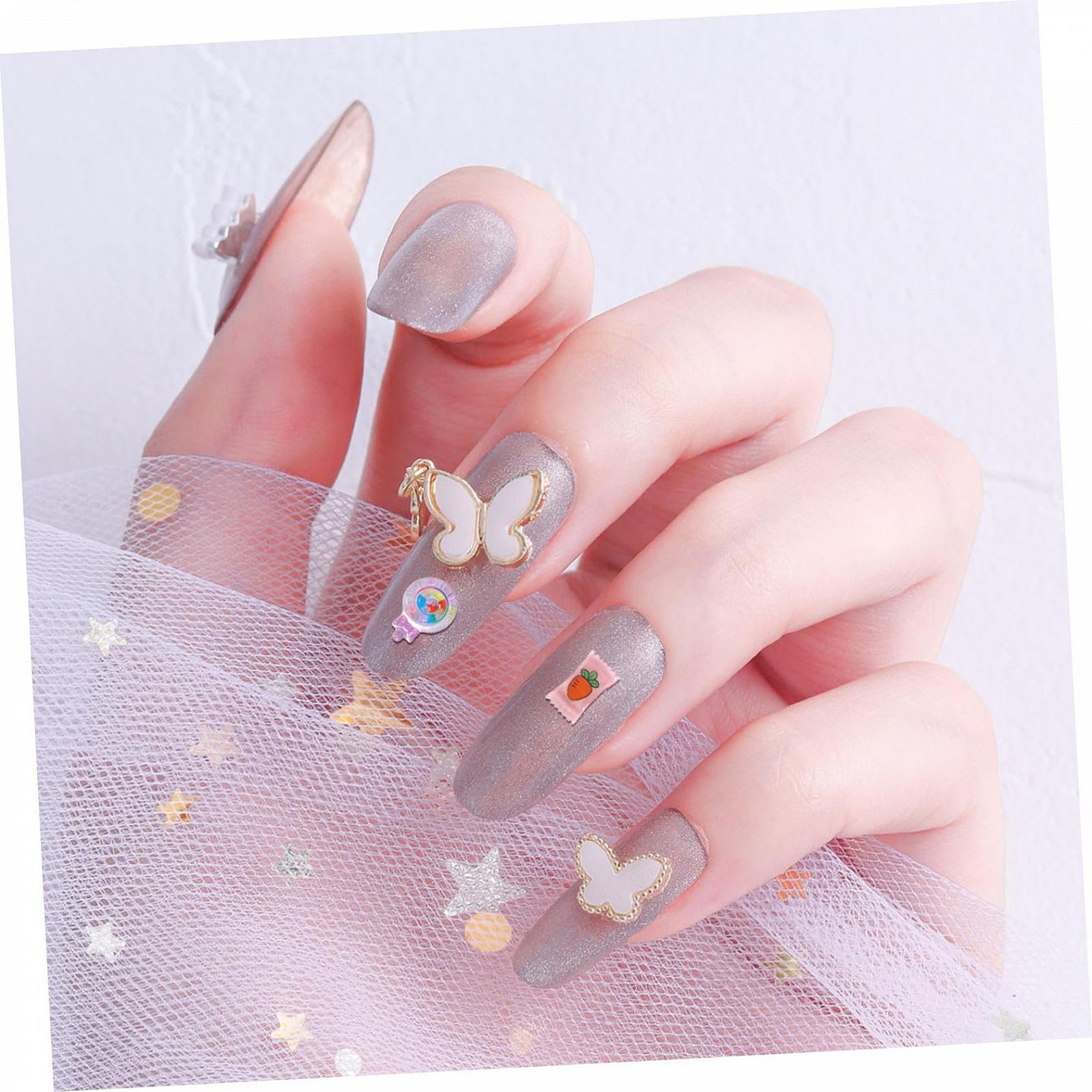Аксессуары для ногтей 40 шт., блестки для ногтей, тиснение для ногтей, наклейки для лака для ногтей, подвеска-леденец, тату для ногтей, декоративная подвеска для ногтей, подвеска для ногтей, смола, фото №8
