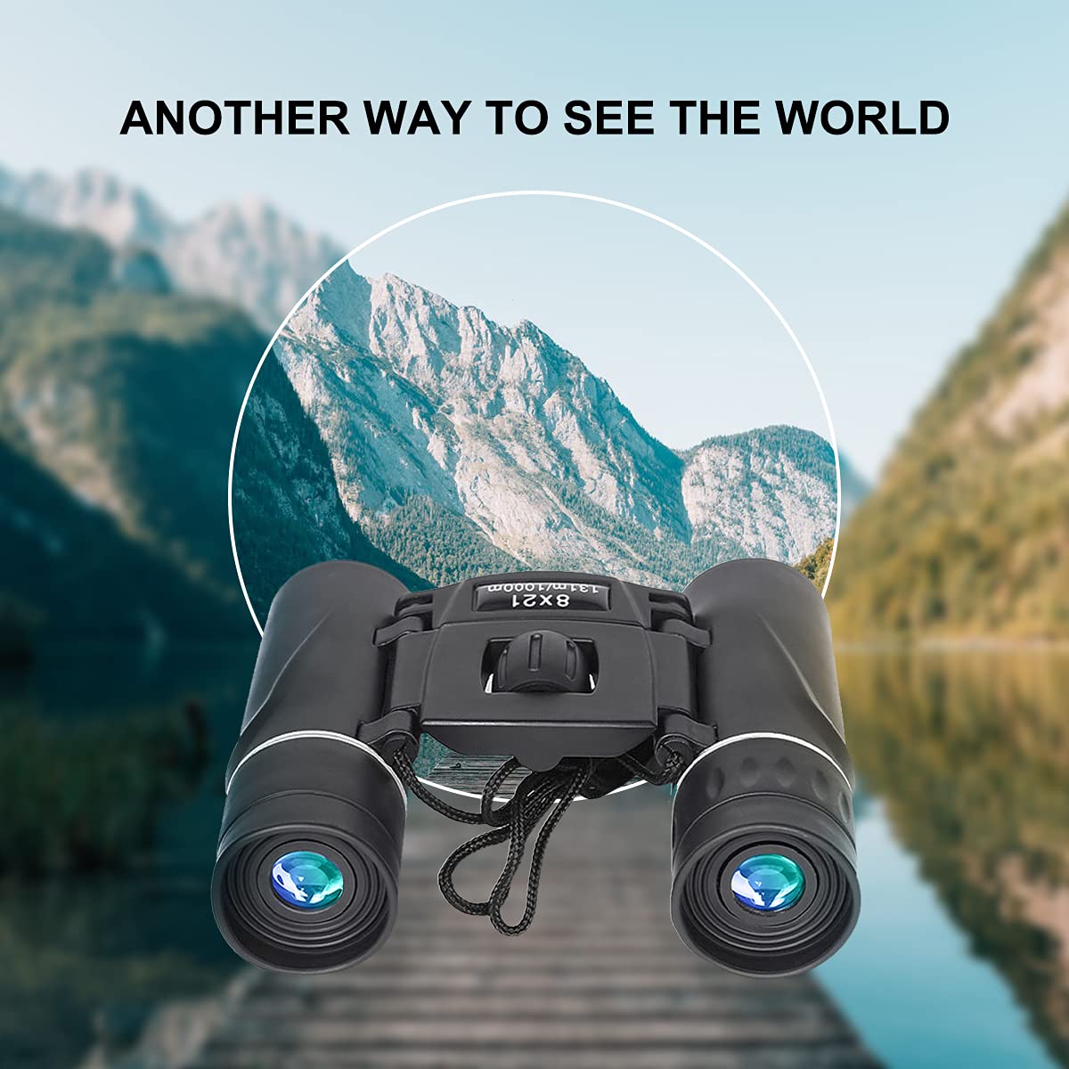 Бінокль KiAKUO 8x21 Compact Travel Mini Бінокль HD Bak-4 Водонепроникний, фото №7