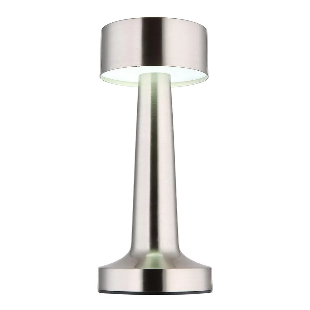 Настольная лампа Globo Серебристая Touch Dimmer Аккумуляторная LED Высота 21 см, фото №6