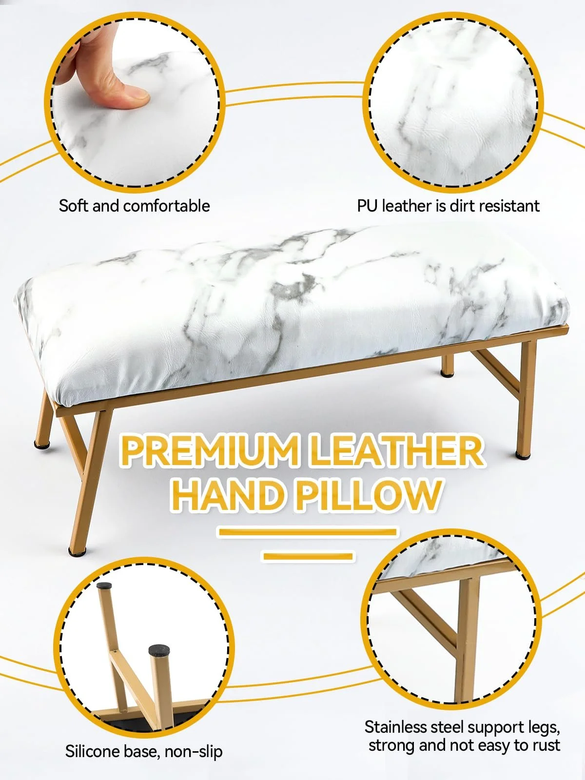 Подставка для рук маникюрная EBANKU Мрамор, фото №5 Подставка для рук маникюрная EBANKU Мрамор, фото №5