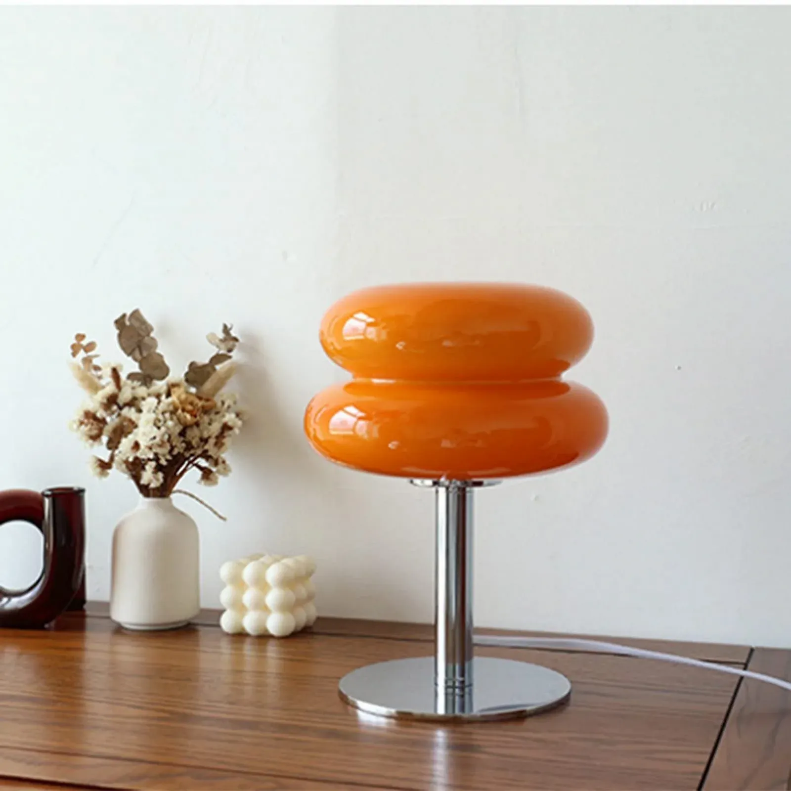 Настільна лампа Кришталева у формі торта USB Помаранчева, фото №3