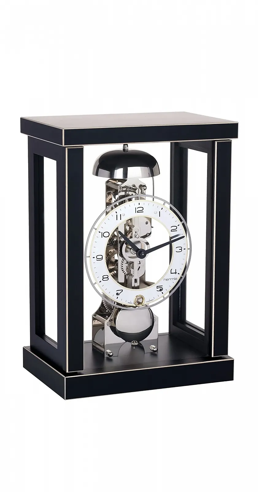 Настільний годинник Hermle Modern, пуристичний дизайн, чорний, 14-денний запас ходу, фото №1