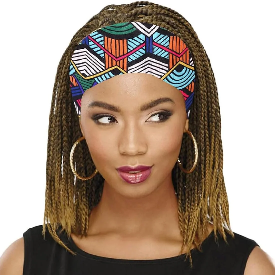 Пов'язка на голову широка в стилі бохо, фото №6 Пов'язка на голову широка в стилі бохо, фото №6