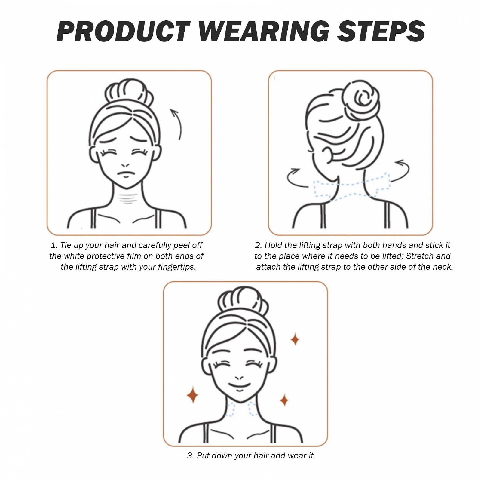 Ленты для подтяжки лица Эластичные дышащие полоски для подтяжки шеи 20 шт, фото №7