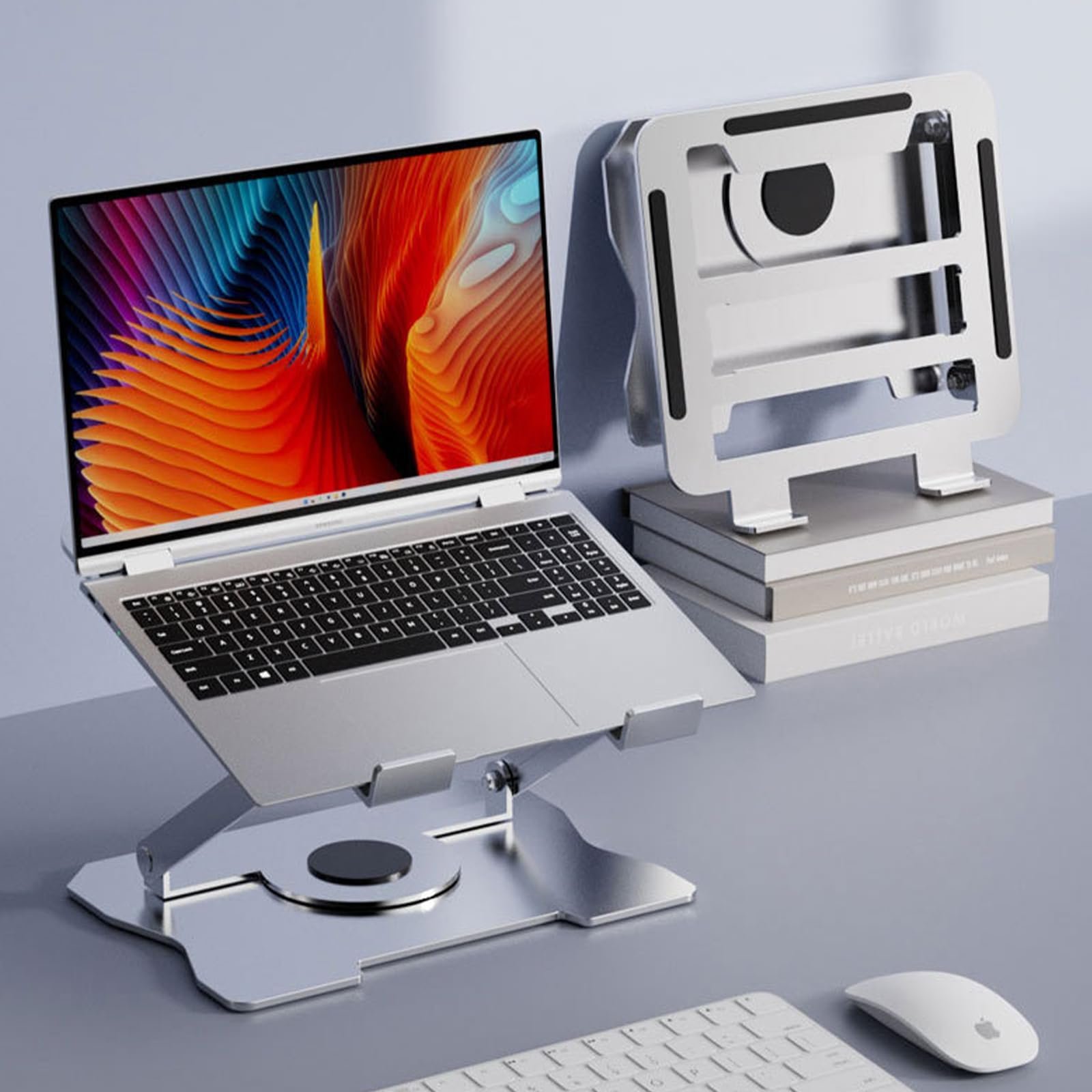 Подставка для ноутбука Регулируемая по высоте с вращающимся основанием 360°, фото №3 Подставка для ноутбука Регулируемая по высоте с вращающимся основанием 360°, фото №3