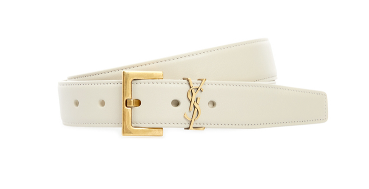 Ремінь жіночий Yves Saint Laurent 100см Білий, фото №1