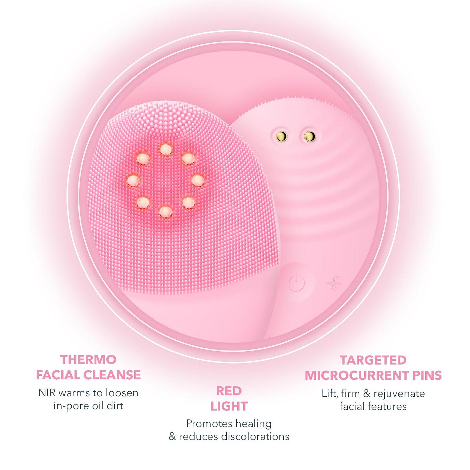 Щітка для обличчя FOREO LUNA 4 plus - Інфрачервона терапія ближнього діапазону + LED терапія червоним світлом - Глибоке термальне очищення обличчя - Антивіковий мікрострумовий пристрій для обличчя - Для нормальної шкіри, фото №6