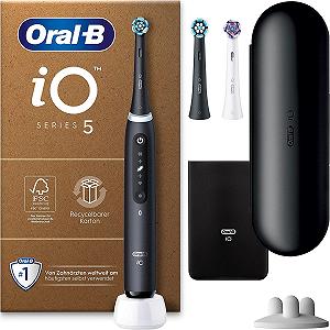 Электрическая зубная щетка Oral-B iO Series 5 Plus Edition & Беспроводной ирригатор AquaCare 6, 3 сменные насадки, межзубной очиститель synthetic.ua - Фото 1