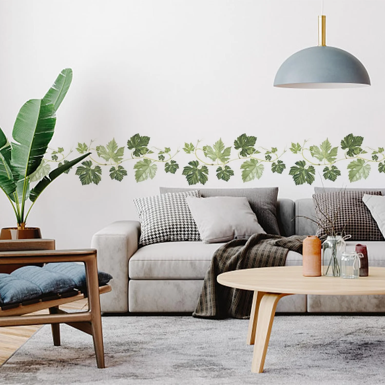 Наклейка на стіну Creative Design Green Leaf Decor Vine 8 шт, фото №3