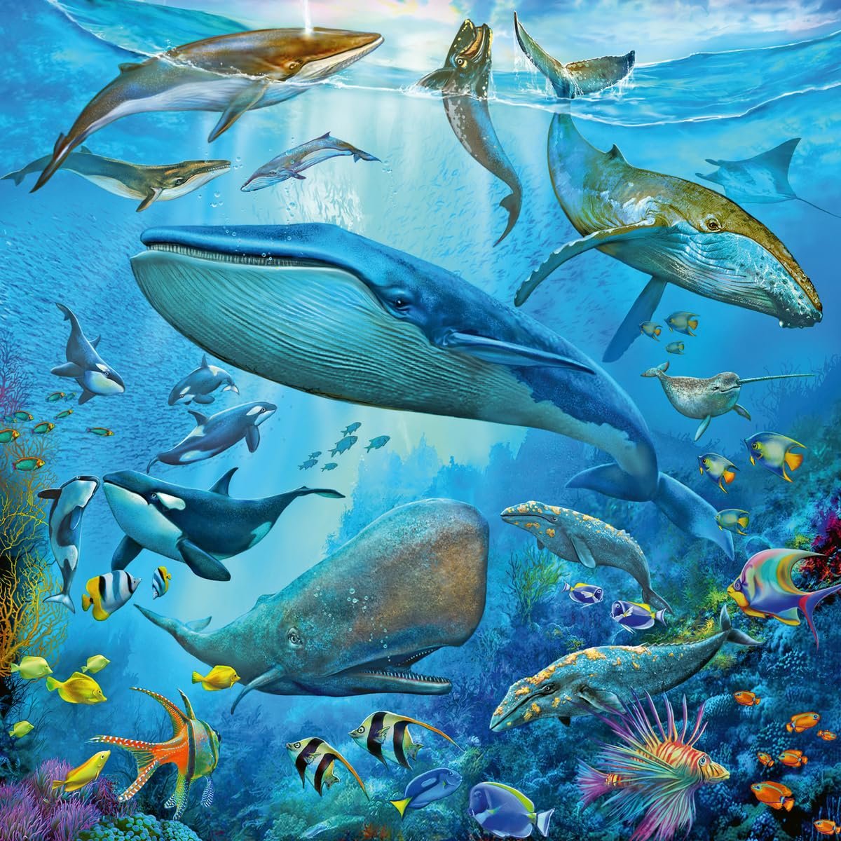 Детский пазл Ravensburger Animal World of the Ocean 05149 3 x 49 элементов, фото №3
