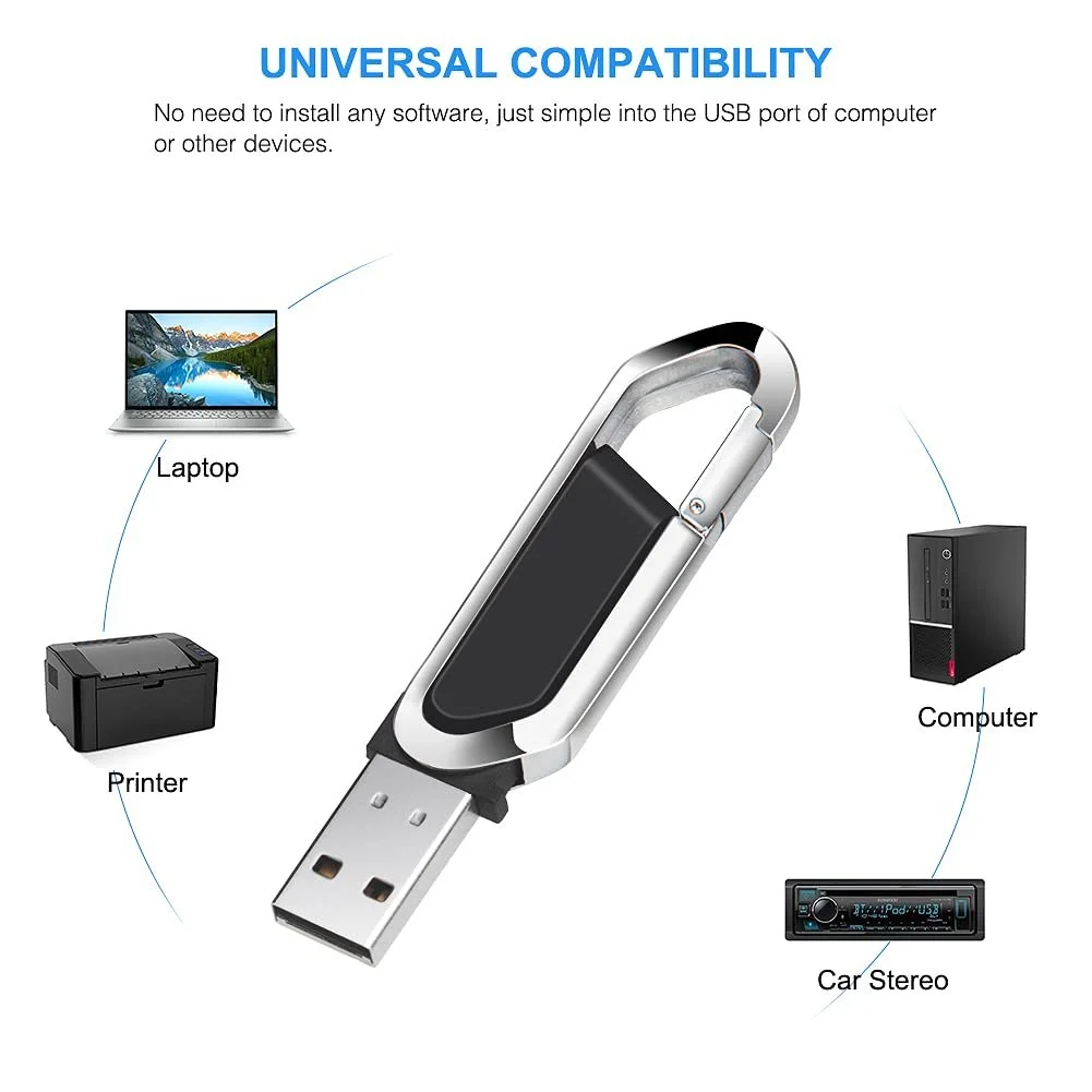 USB Flash Drive 64GB USB 2.0 з брелоком Black, фото №2 USB Flash Drive 64GB USB 2.0 з брелоком Black, фото №2