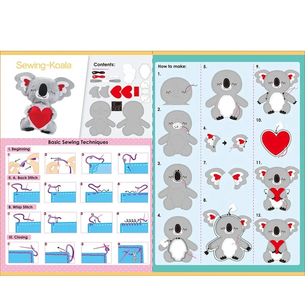 Набор Avenir DIY Sewing Kit Koala Medium для шитья, набор для творчества для детей, от 6 лет, фото №4 Набор Avenir DIY Sewing Kit Koala Medium для шитья, набор для творчества для детей, от 6 лет, фото №4