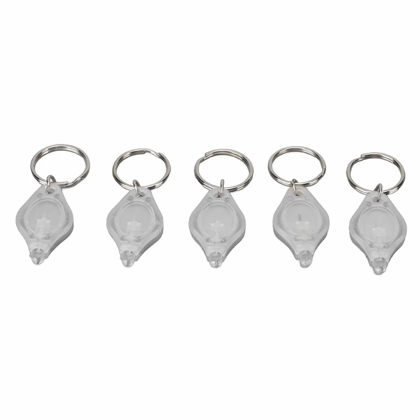 Ліхтарик-брелок Acouto Mini LED, набір з 5 штук, портативний, висока яскравість, для розпізнавання цінностей (біле світло), фото №1