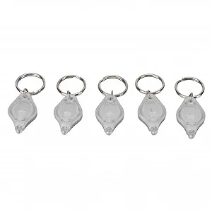 Ліхтарик-брелок Acouto Mini LED, набір з 5 штук, портативний, висока яскравість, для розпізнавання цінностей (біле світло) - Фото 1