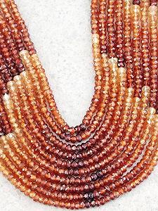 Натуральный гессонит, круглые граненые бусины 3-3,5 мм, нить длиной 33 см бусины из драгоценных камней для ожерелья, браслета synthetic.ua - Фото 1