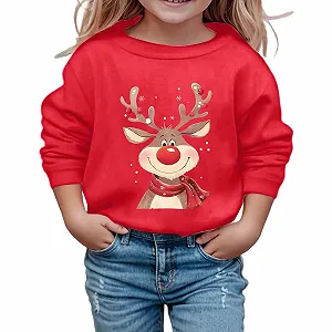 Світшот для дівчинки з довгими рукавами та круглим вирізом з графічним принтом - Фото 1