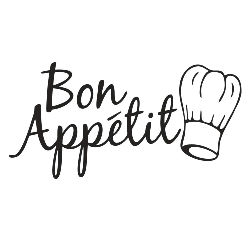 Наклейка на стіну Bon Appetit 60x30 см Чорна, фото №1