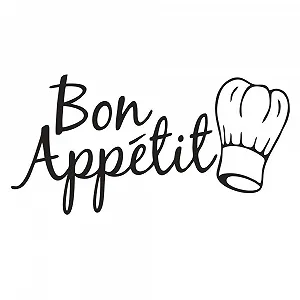 Наклейка на стіну Bon Appetit 60x30 см Чорна - Фото 1