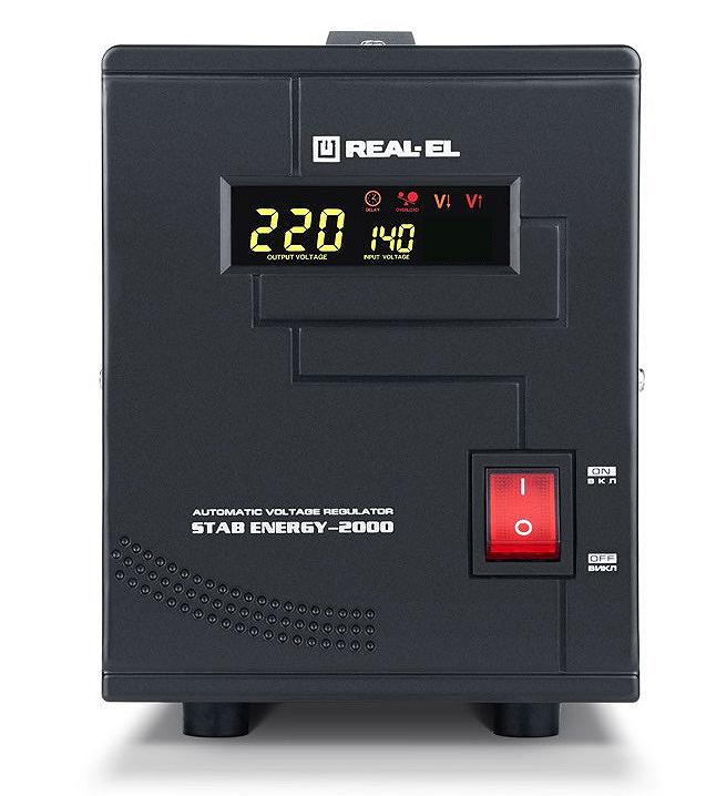 Стабілізатор REAL-EL Stab Energy-2000 Black, фото №2