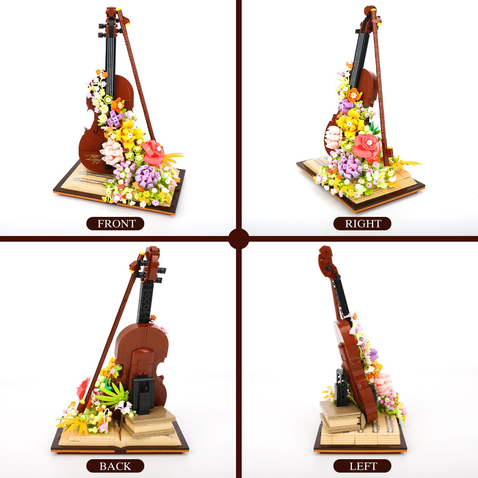 Набір мікроблоків Seyaom Immoral Flower Violin 950 шт., фото №3