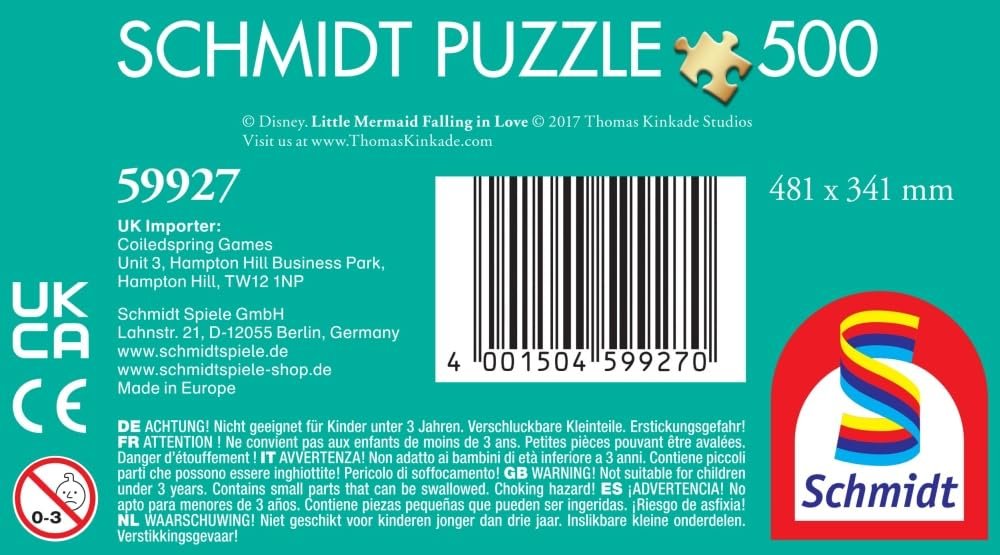 Пазл Schmidt Spiele Thomas Kinkade Disney Ariel 59927 500 деталей в жестяной коробке, фото №2
